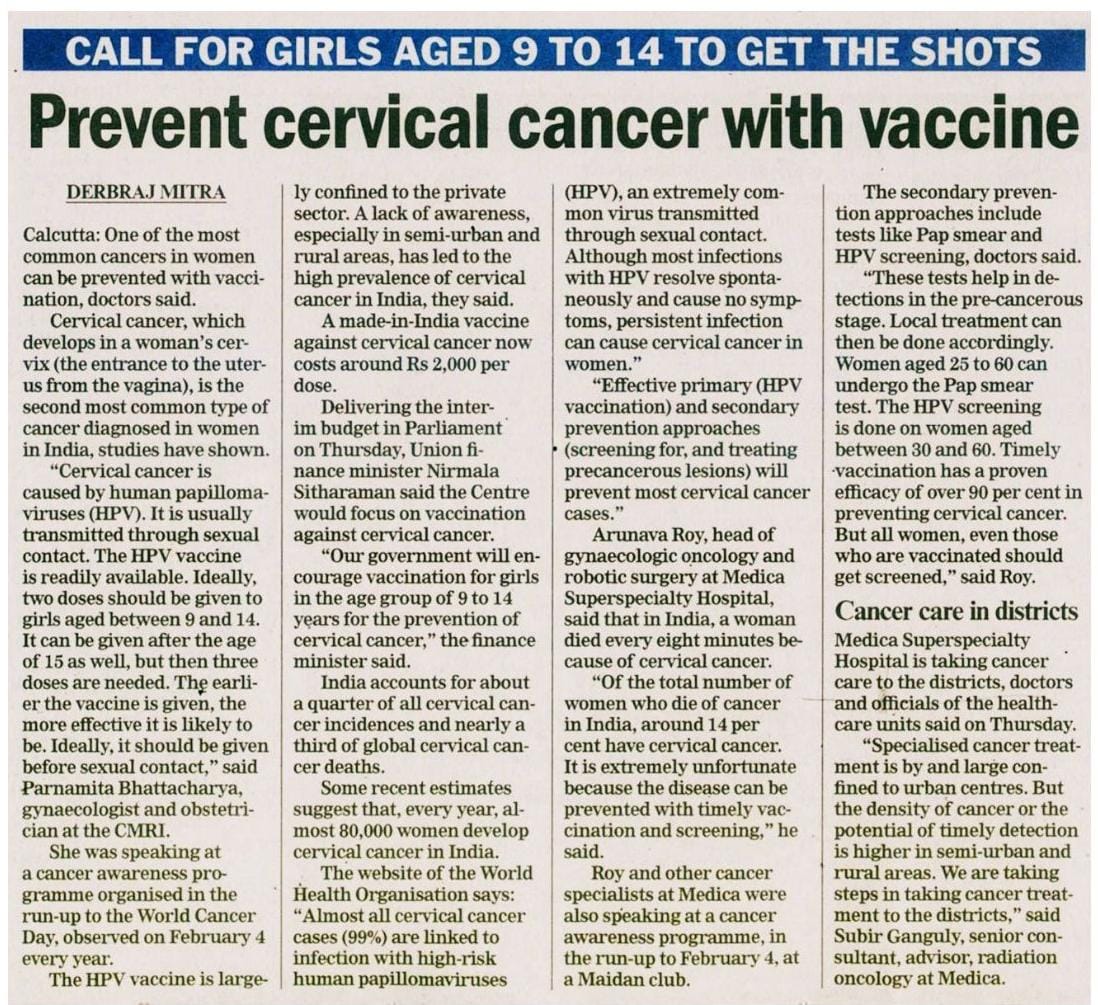 Prevent cervical cancer with vaccine